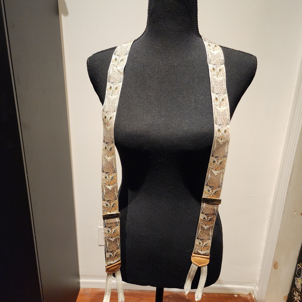 Calvin Curtis Trafalgar Designer Owl Patterned Suspenders